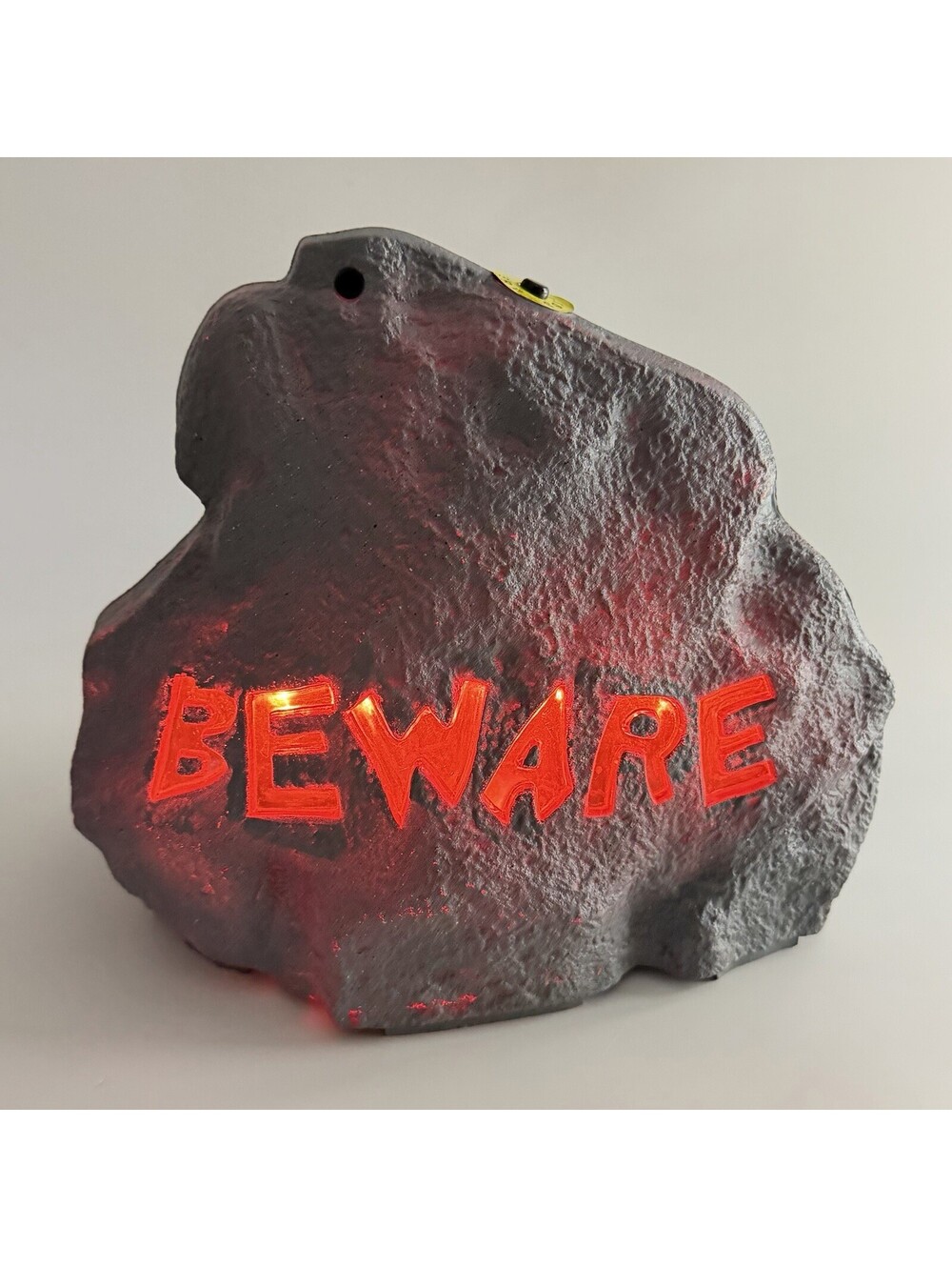 Gemmy BEWARE Haunted Rock Lights Sounds Halloween Decoration Stone